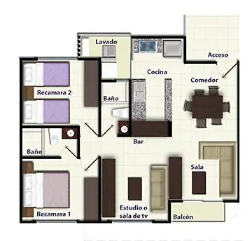 Condo Habitalia Paraiso Equipado Cancun